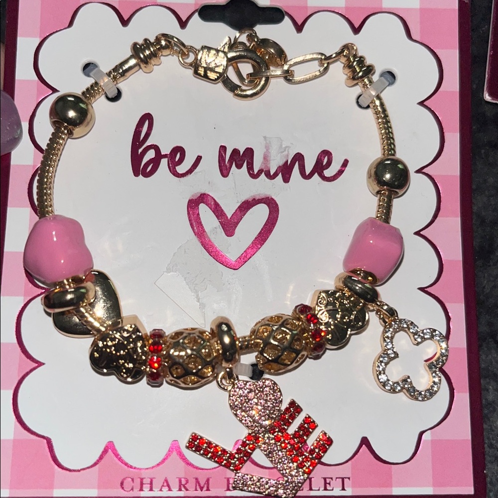 Heart & Cherry Charm Bracelet - Silver Or Gold winner choice - Picture 11 of 13